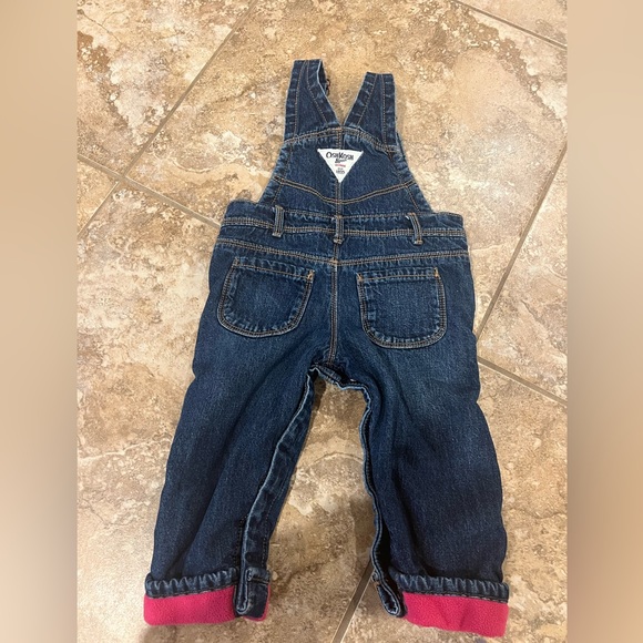 Oshkosh B’Gosh FLEECE lined Overalls 12 Months - Picture 2 of 5